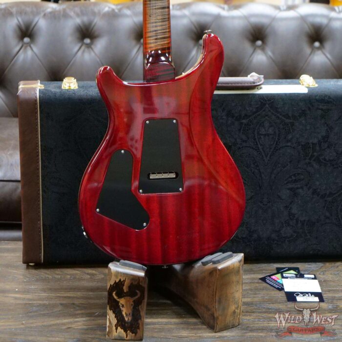 PRS Wood Library 10 Top Custom 24 Floyd Rose Ebony Fingerboard AAA Flame Maple Neck Charcoal Cherry Burst - Image 11
