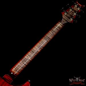 PRS Wood Library 10 Top Custom 24 Floyd Rose Ebony Fingerboard AAA Flame Maple Neck Charcoal Cherry Burst - Image 5