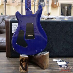 PRS Wood Library 10 Top Custom 24 Floyd Rose Ebony Fingerboard AAA Flame Maple Neck Violet Blue Burst - Image 11