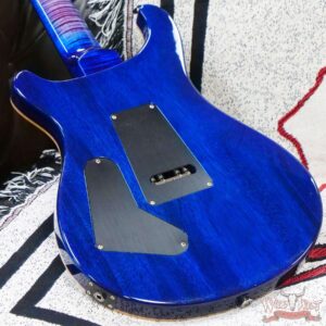 Paul Reed Smith PRS Wood Library 10 Top Custom 24 Floyd Rose Ebony Fingerboard Stained Flame Maple Neck Violet Blue Burst - Image 11