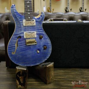 PRS Wood Library 10 Top Custom 24 Semi Hollow Flame Maple Top & Neck Brazilian Rosewood Fretbaord Faded Blue Jean - Image 12