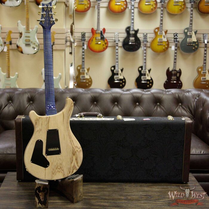 PRS Wood Library 10 Top Custom 24 Semi Hollow Flame Maple Top & Neck Brazilian Rosewood Fretbaord Faded Blue Jean - Image 13