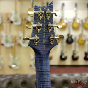 PRS Wood Library 10 Top Custom 24 Semi Hollow Flame Maple Top & Neck Brazilian Rosewood Fretbaord Faded Blue Jean - Image 9