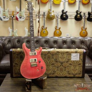 PRS Wood Library 10 Top Custom 24 Flame Maple Top Brazilian Rosewood Fingerboard Bonnie Pink - Image 7