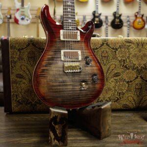 PRS Wood Library 10 Top Custom 24 Flame Maple Top Brazilian Rosewood Board Charcoal Cherry Burst - Image 10