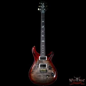 PRS Wood Library 10 Top Custom 24 Flame Maple Top Brazilian Rosewood Board Charcoal Cherry Burst - Image 3
