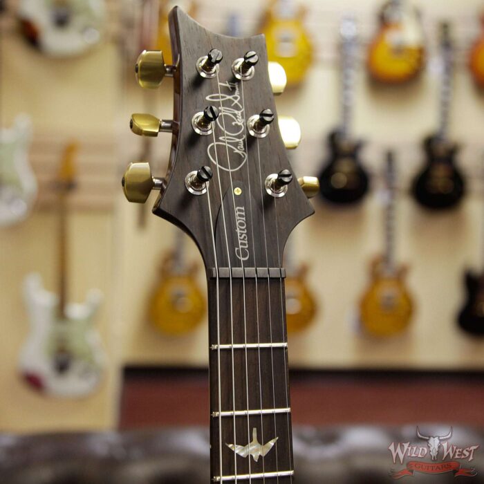 PRS Wood Library 10 Top Custom 24 Flame Maple Top Brazilian Rosewood Board Charcoal Cherry Burst - Image 5