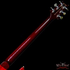 PRS Wood Library 10 Top Custom 24 Flame Maple Top Brazilian Rosewood Board Charcoal Cherry Burst - Image 8