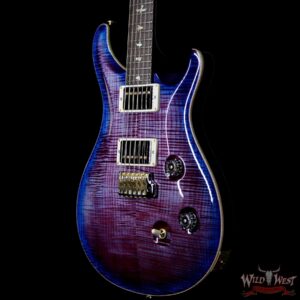 PRS Wood Library 10 Top Custom 24 Flame Maple Top Brazilian Rosewood Board Violet Blue Burst - Image 2