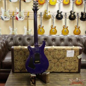PRS Wood Library 10 Top Custom 24 Flame Maple Top Brazilian Rosewood Board Violet Blue Burst - Image 9