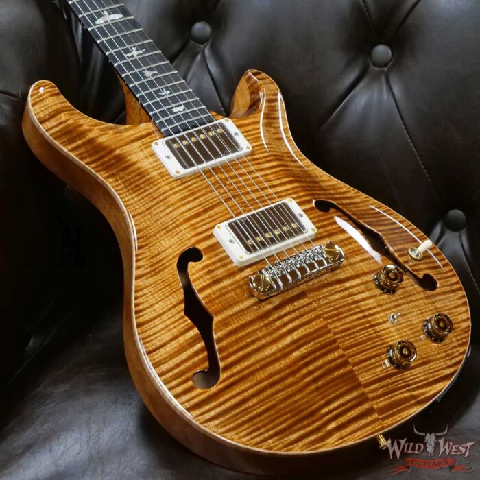 Paul Reed Smith Wood Library 10 Top Hollowbody I Piezo Flame Neck Brazilian Rosewood Board Copperhead - Image 8
