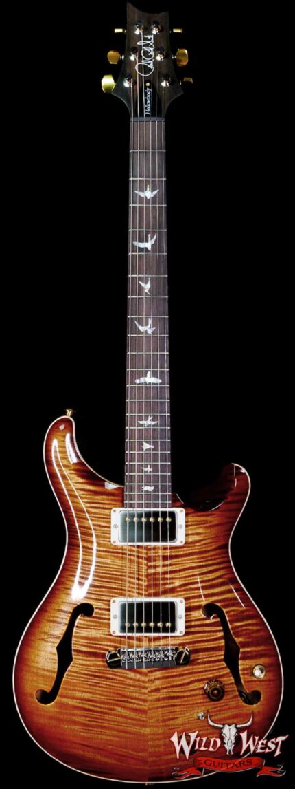 Paul Reed Smith Wood Library 10 Top Hollowbody I Piezo Brazilian Rosewood Stained Flame Maple Neck Copperhead Burst