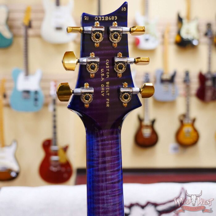 Paul Reed Smith Wood Library 10 Top Hollowbody I Piezo Flame Neck Brazilian Rosewood Board Violet Blue Burst - Image 10