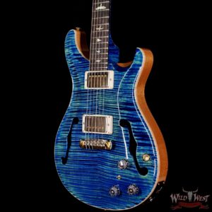 Paul Reed Smith Wood Library 10 Top Hollowbody I Piezo Flame Neck Brazilian Rosewood Board River Blue - Image 2