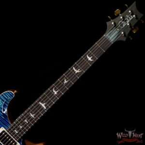 Paul Reed Smith Wood Library 10 Top Hollowbody I Piezo Flame Neck Brazilian Rosewood Board River Blue - Image 4