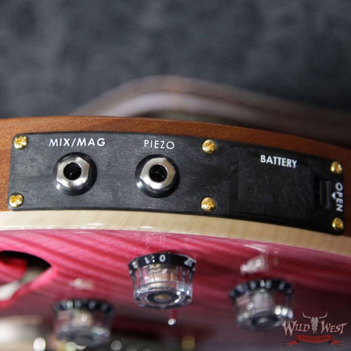 PRS Wood Library 10 Top Hollowbody I Piezo HB1 Flame Maple Top & Neck Brazilian Rosewood Board Bonnie Pink - Image 16