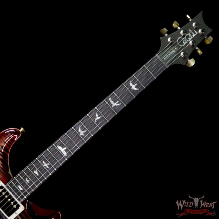 PRS Wood Library Flame 10 Top Hollowbody I Piezo HB1 Brazilian Rosewood Board Charcoal Cherry Burst - Image 9