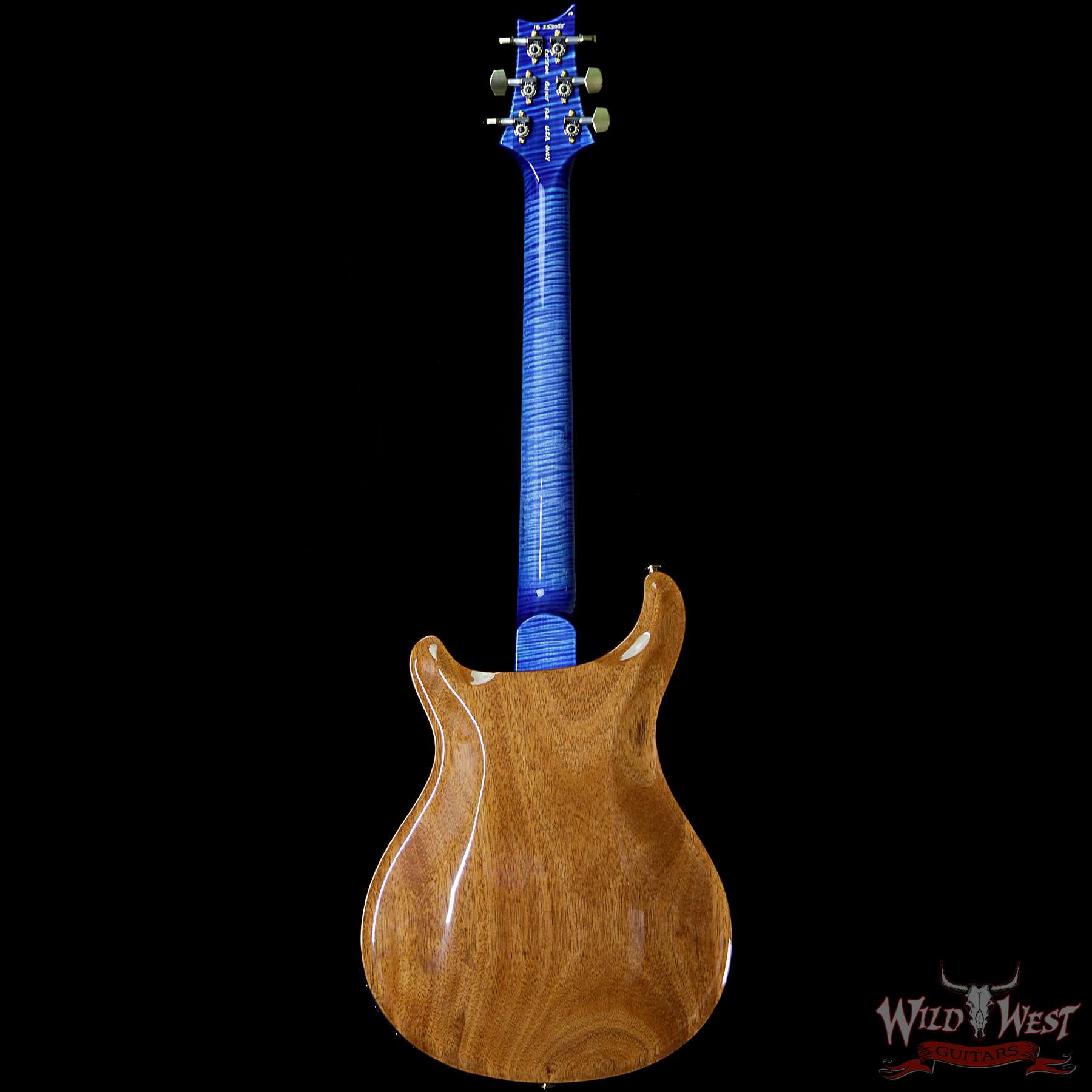 prs-wl-f10-hbi-brz-fadedbluejean-253055-bb__wwg-1.jpg PRS Wood Library Flame 10 Top Hollowbody HB1 Piezo Brazilian Rosewood Board Faded Blue Jean - Image 8