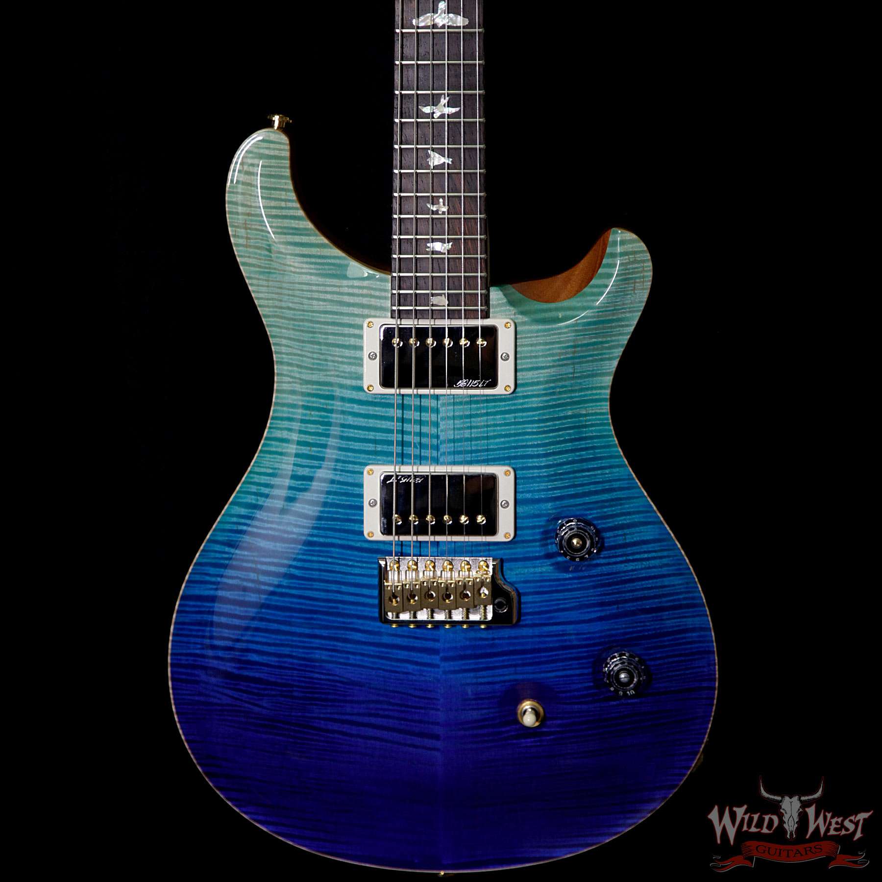 prs-wl-f10-hbi-brz-fadedbluejean-253055-bbf__wwg.jpg PRS Wood Library Artist Package Custom 24 Fatback Brazilian Rosewood Fretboard Blue Fade - Image 3