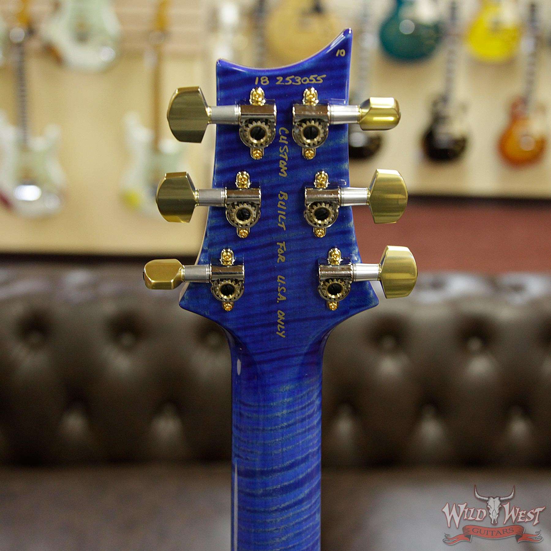 prs-wl-f10-hbi-brz-fadedbluejean-253055-hb__wwg-1.jpg PRS Wood Library Flame 10 Top Hollowbody HB1 Piezo Brazilian Rosewood Board Faded Blue Jean - Image 13