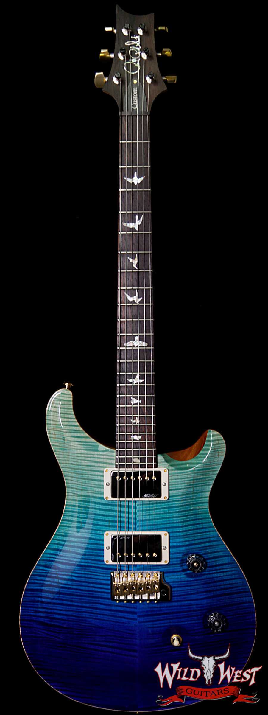 prs-wl-f10-hbi-brz-fadedbluejean-253055-main__wwg_large.jpg PRS Wood Library Artist Package Custom 24 Fatback Brazilian Rosewood Fretboard Blue Fade - Image 1