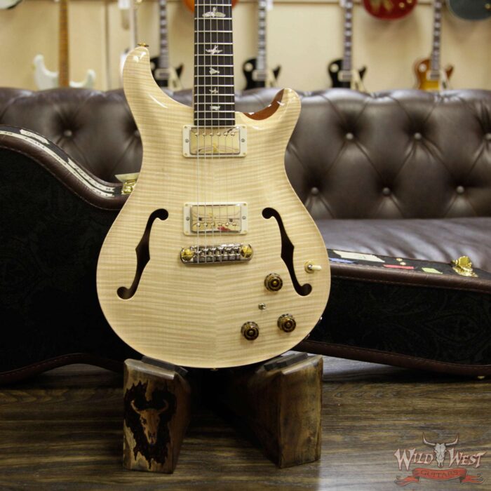 Paul Reed Smith PRS Wood Library Flame 10 Top Hollowbody I Piezo HB1 Brazilian Rosewood Board Natural - Image 12