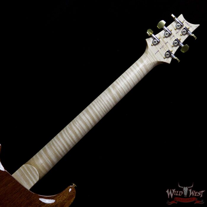 PRS Wood Library Flame 10 Top Hollowbody I HB1 Piezo Brazilian Rosewood Board Flame Maple Neck Natural - Image 11