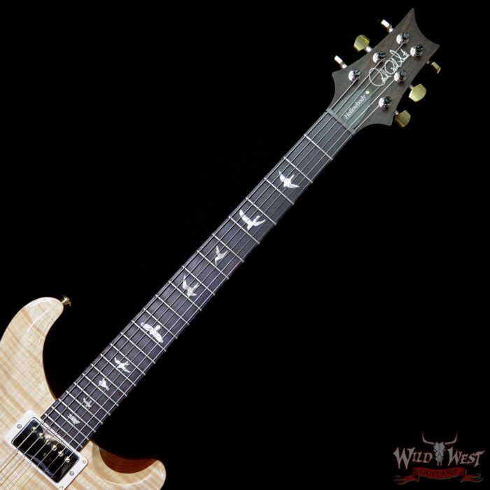PRS Wood Library Flame 10 Top Hollowbody I HB1 Piezo Brazilian Rosewood Board Flame Maple Neck Natural - Image 9