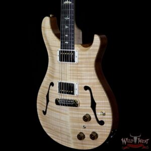 PRS Wood Library Flame 10 Top Hollowbody I HB1 Piezo Brazilian Rosewood Board Flame Maple Neck Natural - Image 2