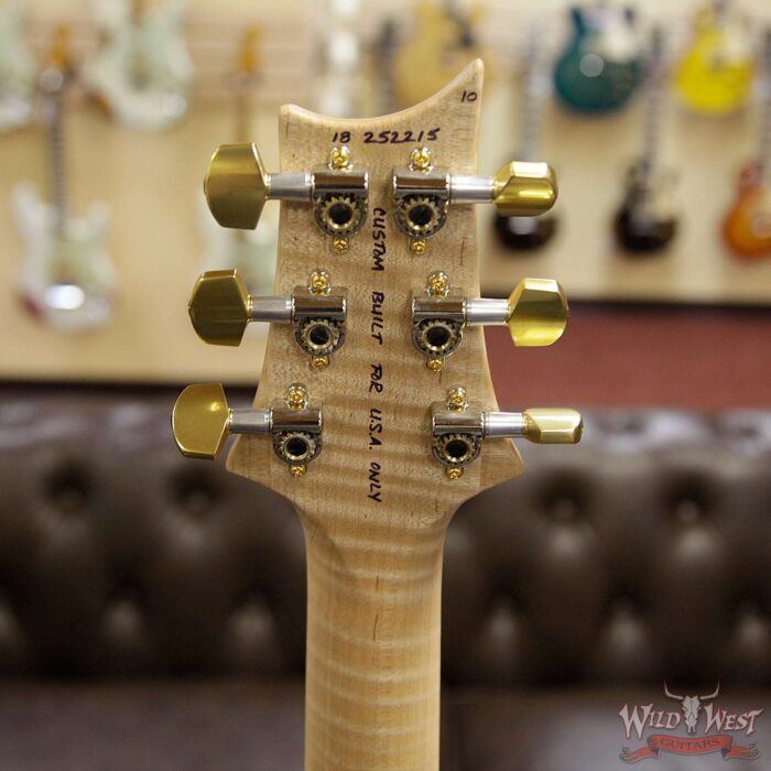 PRS Wood Library Flame 10 Top Hollowbody I HB1 Piezo Brazilian Rosewood Board Flame Maple Neck Natural - Image 10