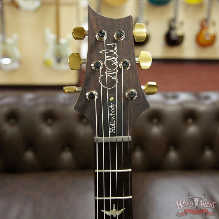 PRS Wood Library Flame 10 Top Hollowbody I HB1 Piezo Brazilian Rosewood Board Flame Maple Neck Natural - Image 8