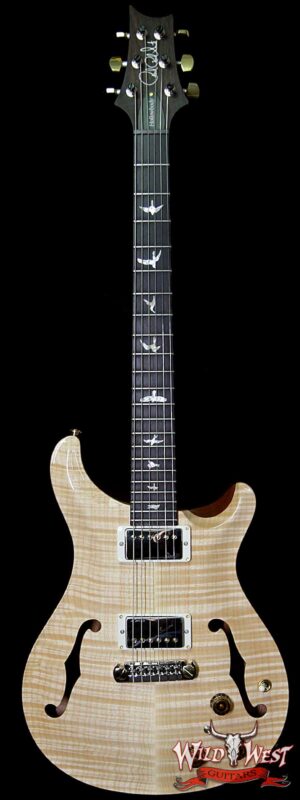 PRS Wood Library Flame 10 Top Hollowbody I HB1 Piezo Brazilian Rosewood Board Flame Maple Neck Natural