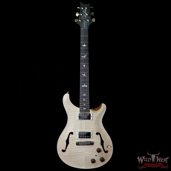 PRS Wood Library Flame 10 Top Hollowbody I Piezo HB1 Brazilian Rosewood Board Flame Maple Neck Natural - Image 5