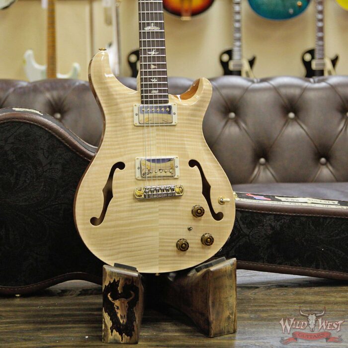 PRS Wood Library Flame 10 Top Hollowbody I Piezo HB1 Brazilian Rosewood Board Flame Maple Neck Natural - Image 13