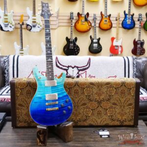 Paul Reed Smith PRS Wood Library 10 Top McCarty 594 Flame Maple Top Brazilian Rosewood Board Blue Fade - Image 6