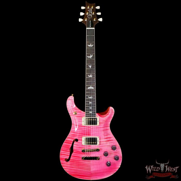 Paul Reed Smith PRS Wood Library Flame 10 Top McCarty 594 Semi-Hollow Brazilian Rosewood Board Bonnie Pink - Image 3