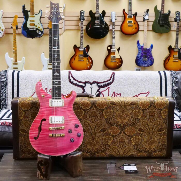 Paul Reed Smith PRS Wood Library Flame 10 Top McCarty 594 Semi-Hollow Brazilian Rosewood Board Bonnie Pink - Image 6