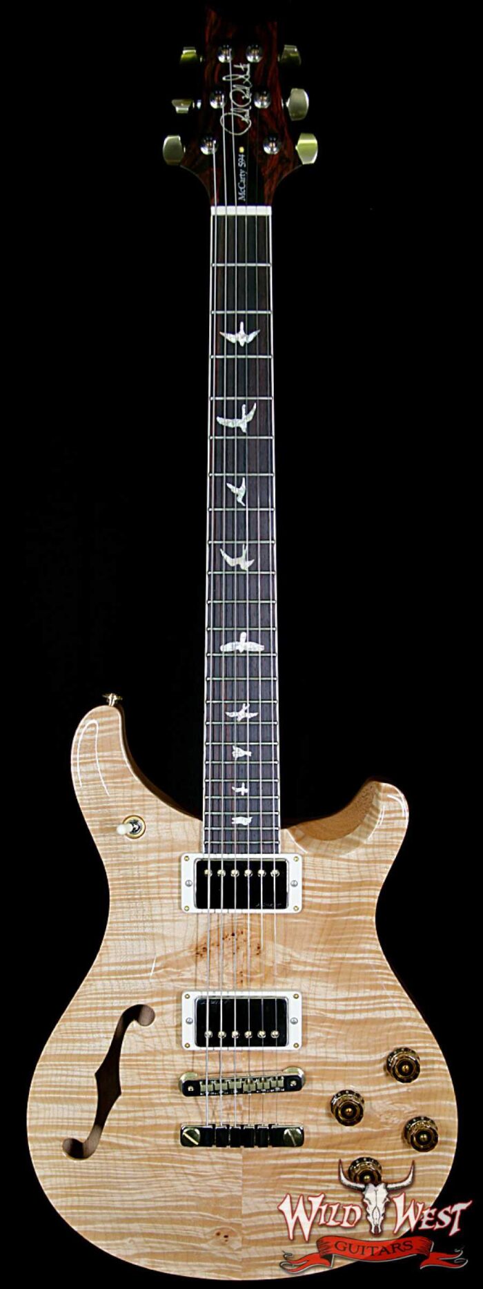 PRS Wood Library 10 Top McCarty 594 Semi-Hollow Flame Maple Top Cocobolo Fingerboard Natural - Image 1