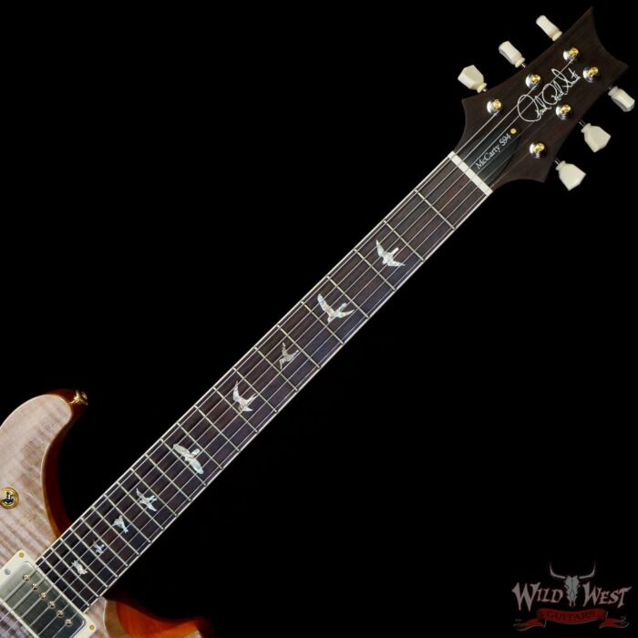 Paul Reed Smith PRS Wood Library 10 Top McCarty 594 Flame Maple Top Brazilian Rosewood Board Gray Black Fade - Image 4