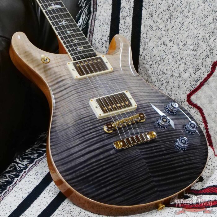 Paul Reed Smith PRS Wood Library 10 Top McCarty 594 Flame Maple Top Brazilian Rosewood Board Gray Black Fade - Image 8