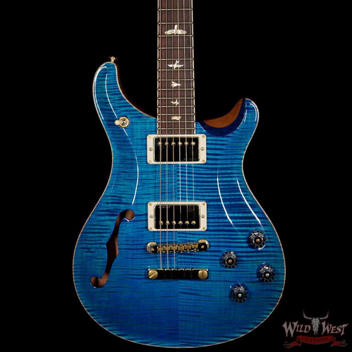 PRS Wood Library 10 Top McCarty 594 Semi-Hollow Flame Maple Top Cocobolo Fingerboard Aquamarine - Image 3