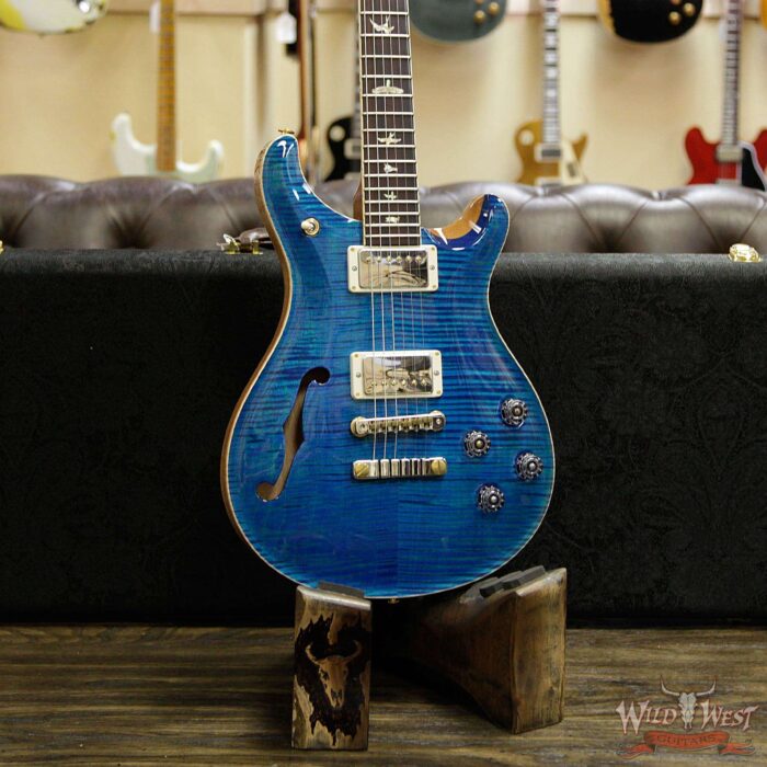 PRS Wood Library 10 Top McCarty 594 Semi-Hollow Flame Maple Top Cocobolo Fingerboard Aquamarine - Image 10