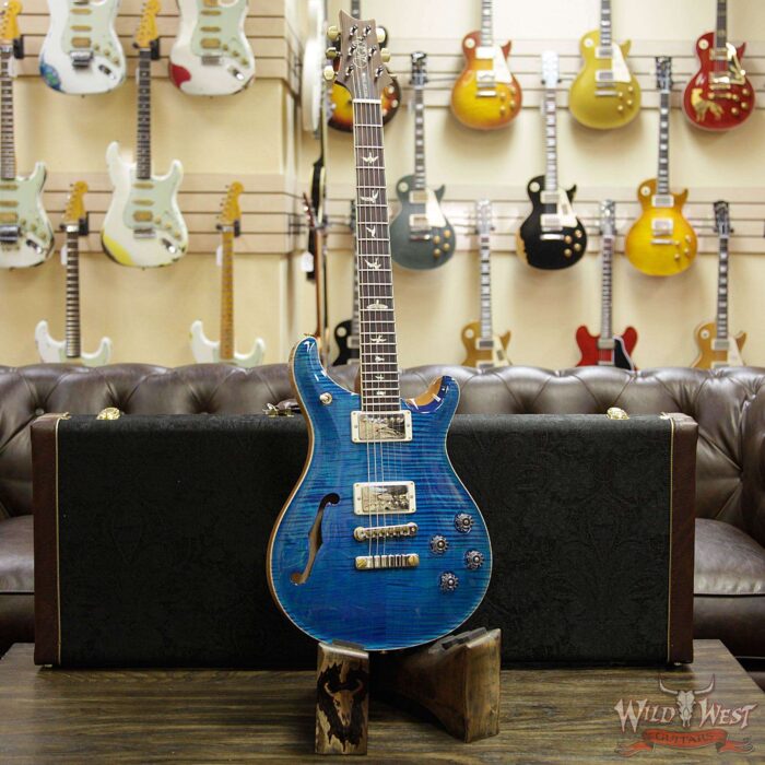 PRS Wood Library 10 Top McCarty 594 Semi-Hollow Flame Maple Top Cocobolo Fingerboard Aquamarine - Image 11