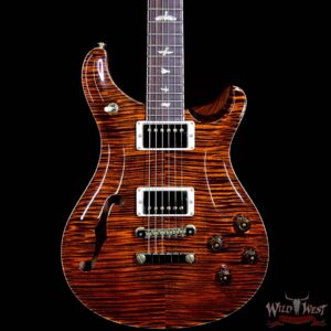 PRS Wood Library Flame 10 Top McCarty 594 Semi-Hollow Cocobolo Fingerboard Orange Tiger - Image 3