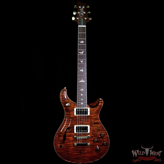 PRS Wood Library Flame 10 Top McCarty 594 Semi-Hollow Cocobolo Fingerboard Orange Tiger - Image 6