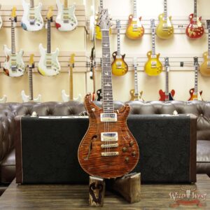 PRS Wood Library Flame 10 Top McCarty 594 Semi-Hollow Cocobolo Fingerboard Orange Tiger - Image 11