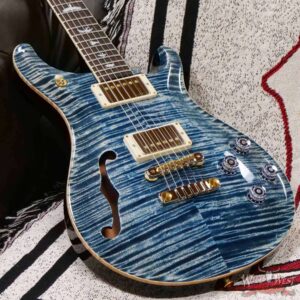 Paul Reed Smith PRS Wood Library 10 Top McCarty 594 Semi-Hollow Brazilian Rosewood Fingerboard Faded Whale Blue - Image 7