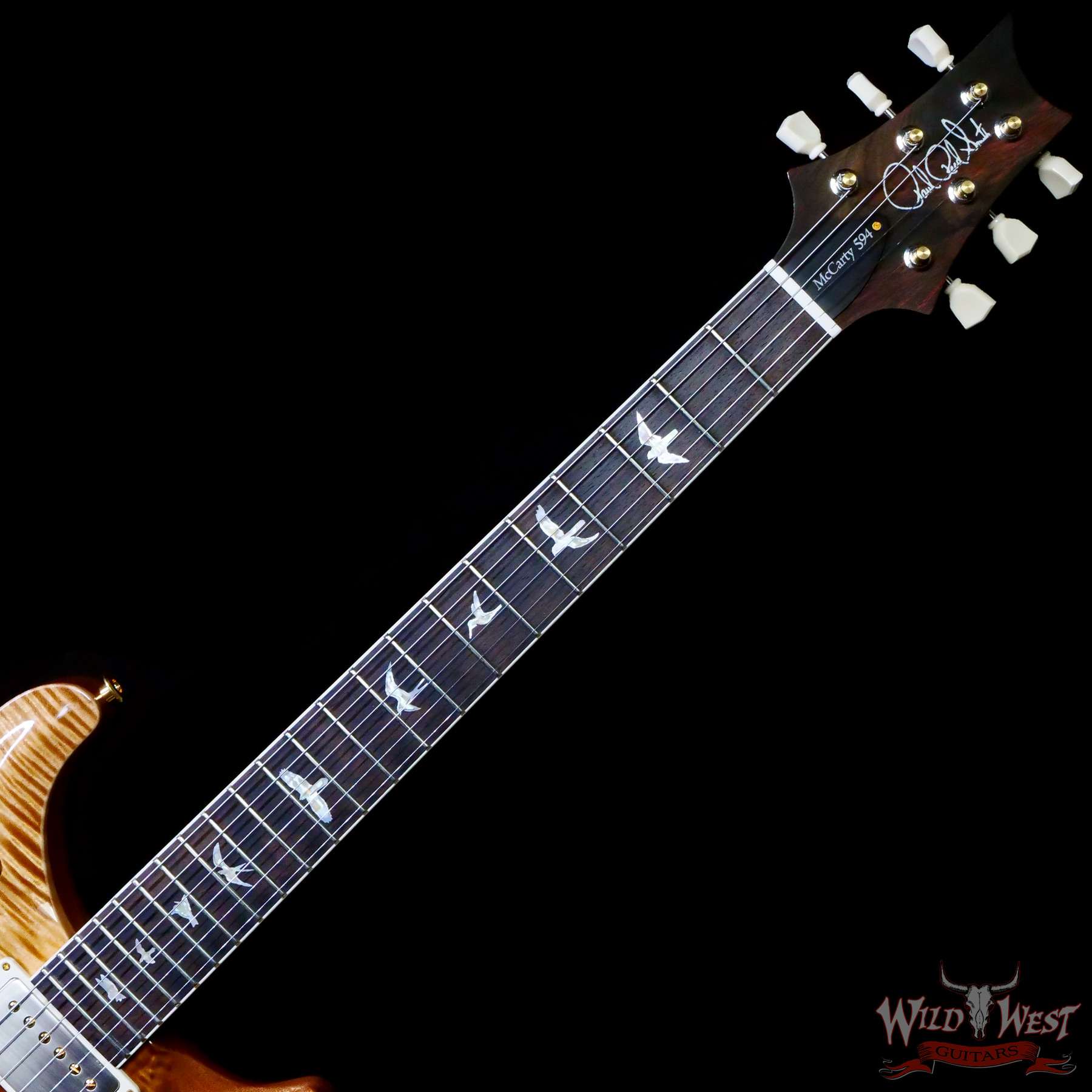 prs-wl-f10-mc594sh-cphd-340111-c2__wwg.jpg Paul Reed Smith PRS Wood Library Flame 10 Top McCarty 594 Semi-Hollow Brazilian Rosewood Fingerboard Copperhead - Image 4