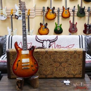 Paul Reed Smith PRS Wood Library Flame 10 Top McCarty 594 Semi-Hollow Brazilian Rosewood Fingerboard Dark Cherry Sunburst - Image 5