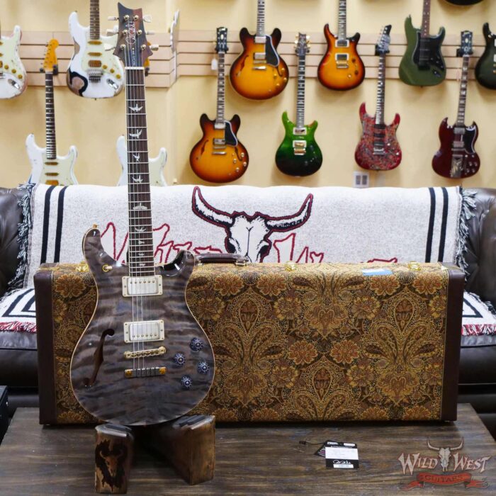 Paul Reed Smith PRS Wood Library 10 Top Quilt Top McCarty 594 Semi-Hollow Brazilian Rosewood Fingerboard Faded Grey Black - Image 5